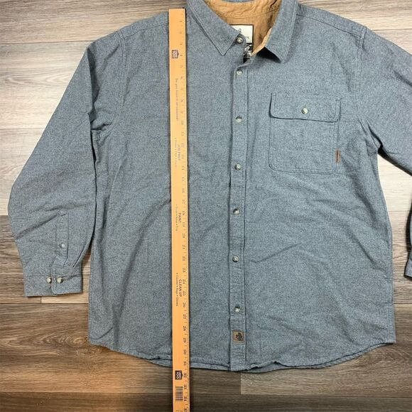 Legendary Whitetails Men's 2XL Gray Flannel Button-Up Shirt Long Sleeve - Picture 3 of 6